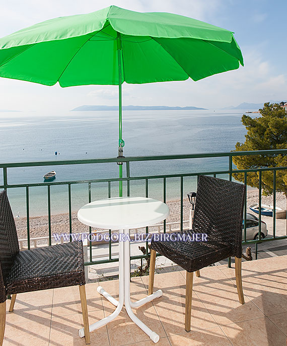 apartments Birgmajer, Podgora - balcony with sea view