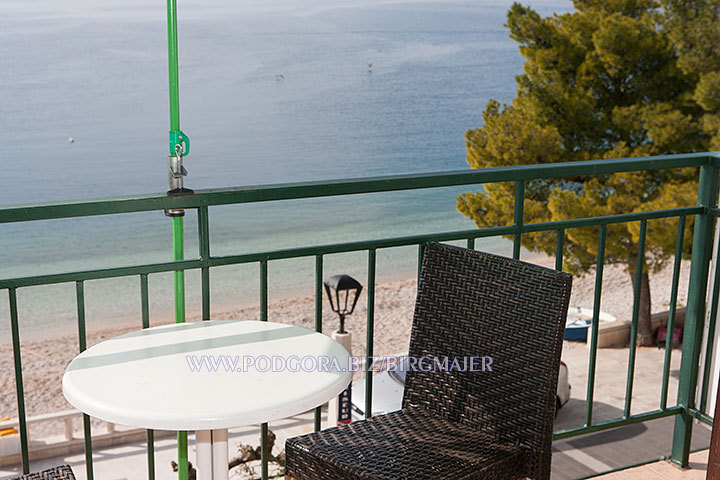 balcony, sea, beach, pine tree