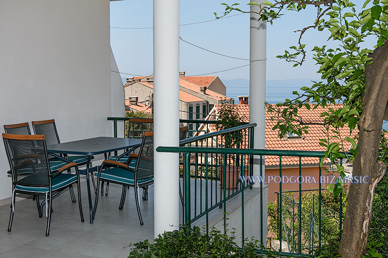 apartments Mrsić, Podgora - terrace with sea view