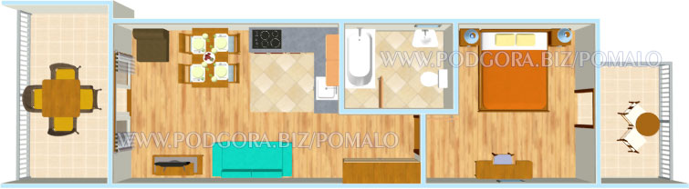 Apartments Pomalo, Podgora - plan