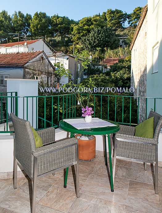 apartments Pomalo, Podgora - balcony with Biokovo view