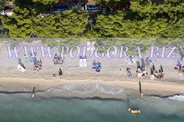 Podgora beaches from air