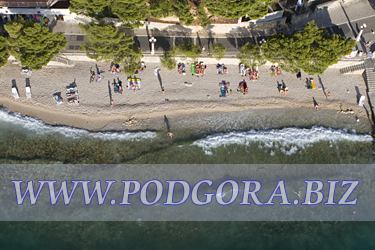 Podgora - beach from air